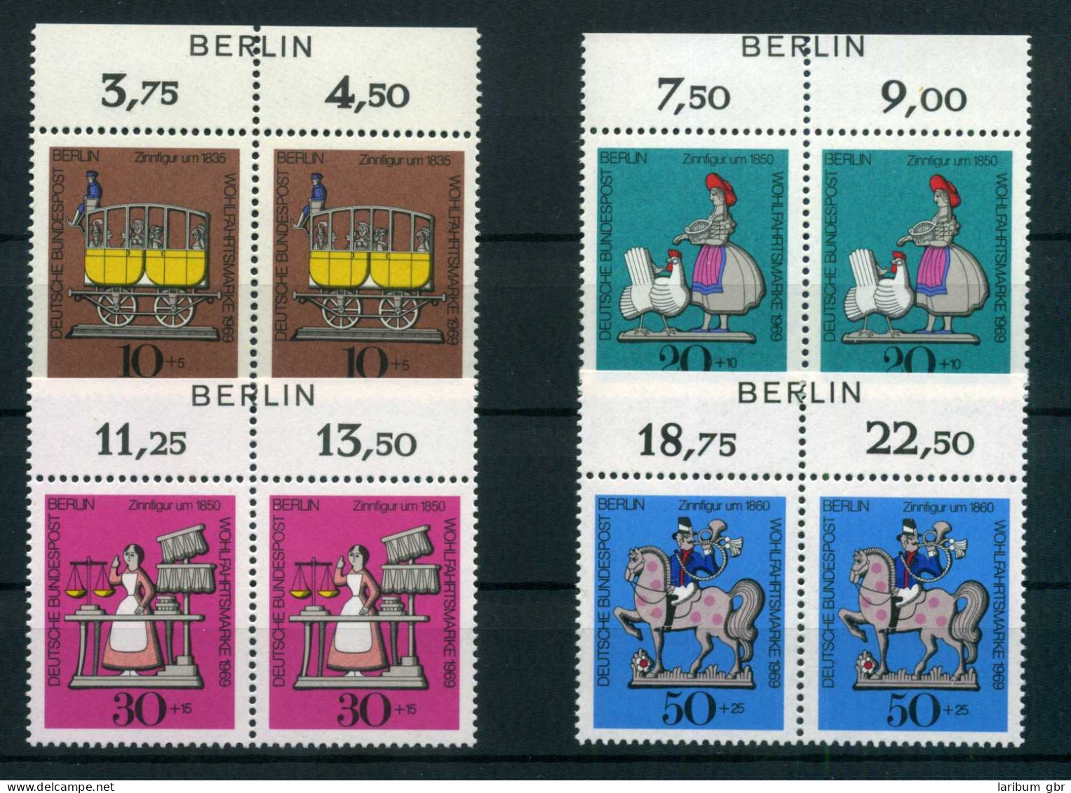 Berlin 348-351 Postfrisch Oberrand Zudruck Berlin #HD239 - Otros & Sin Clasificación