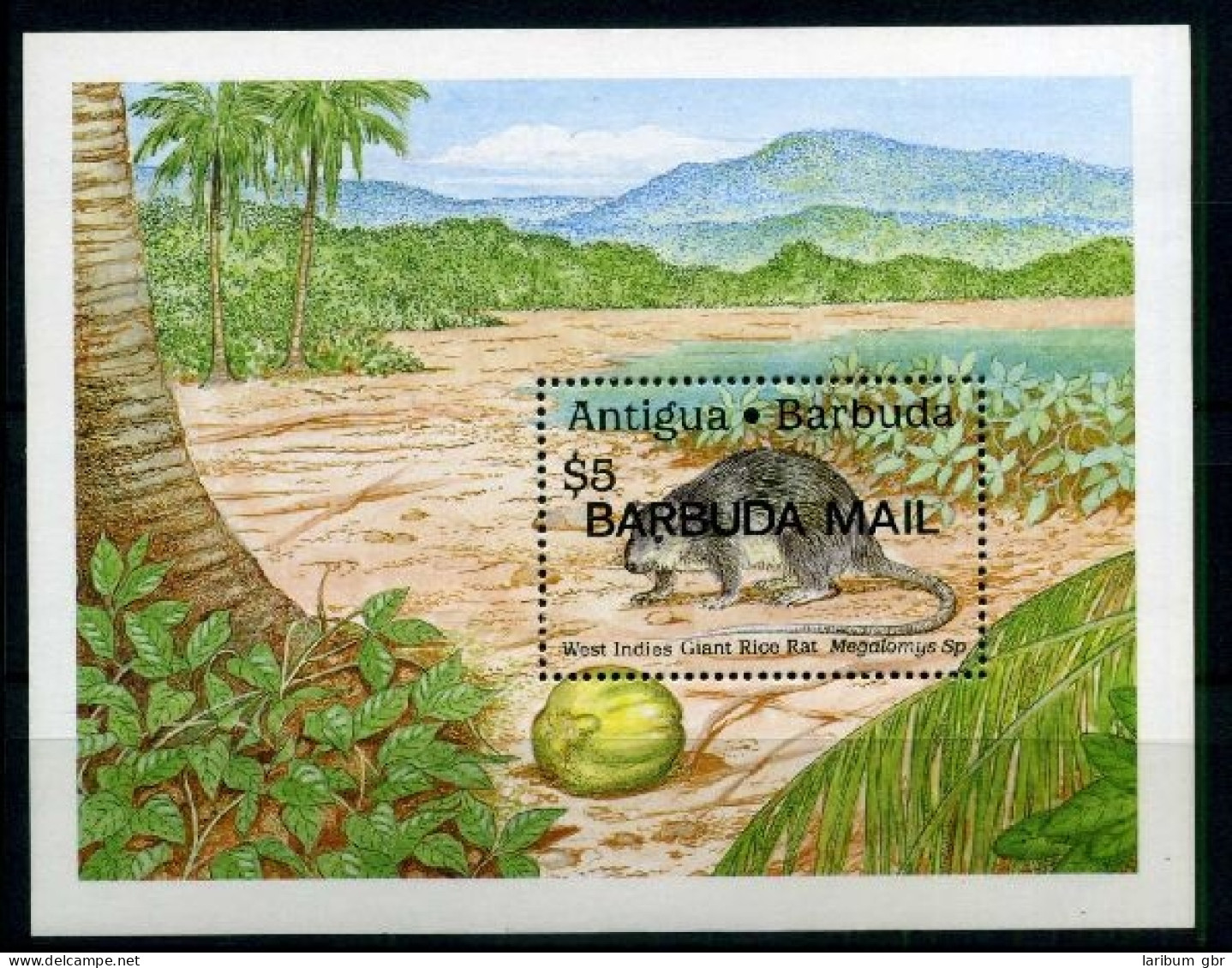 Barbuda Block 156 Postfrisch Riesenratte #IN275 - Anguilla (1968-...)