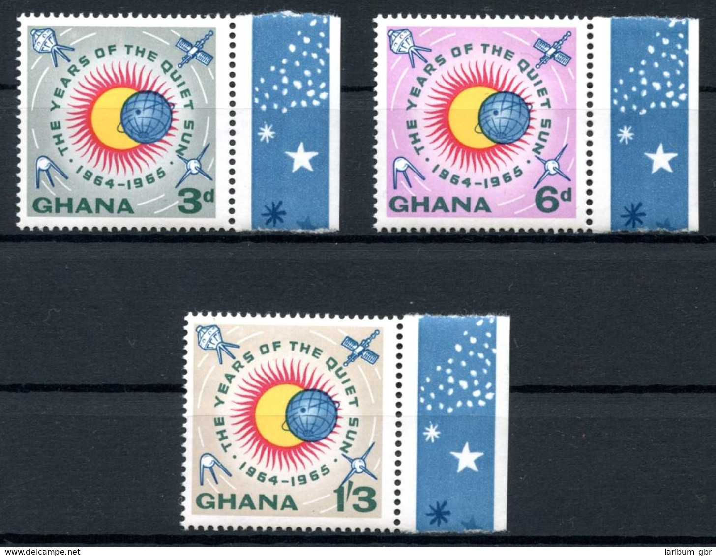 Ghana 185-187 A Postfrisch Bogenrand #JS139 - Ghana (1957-...)