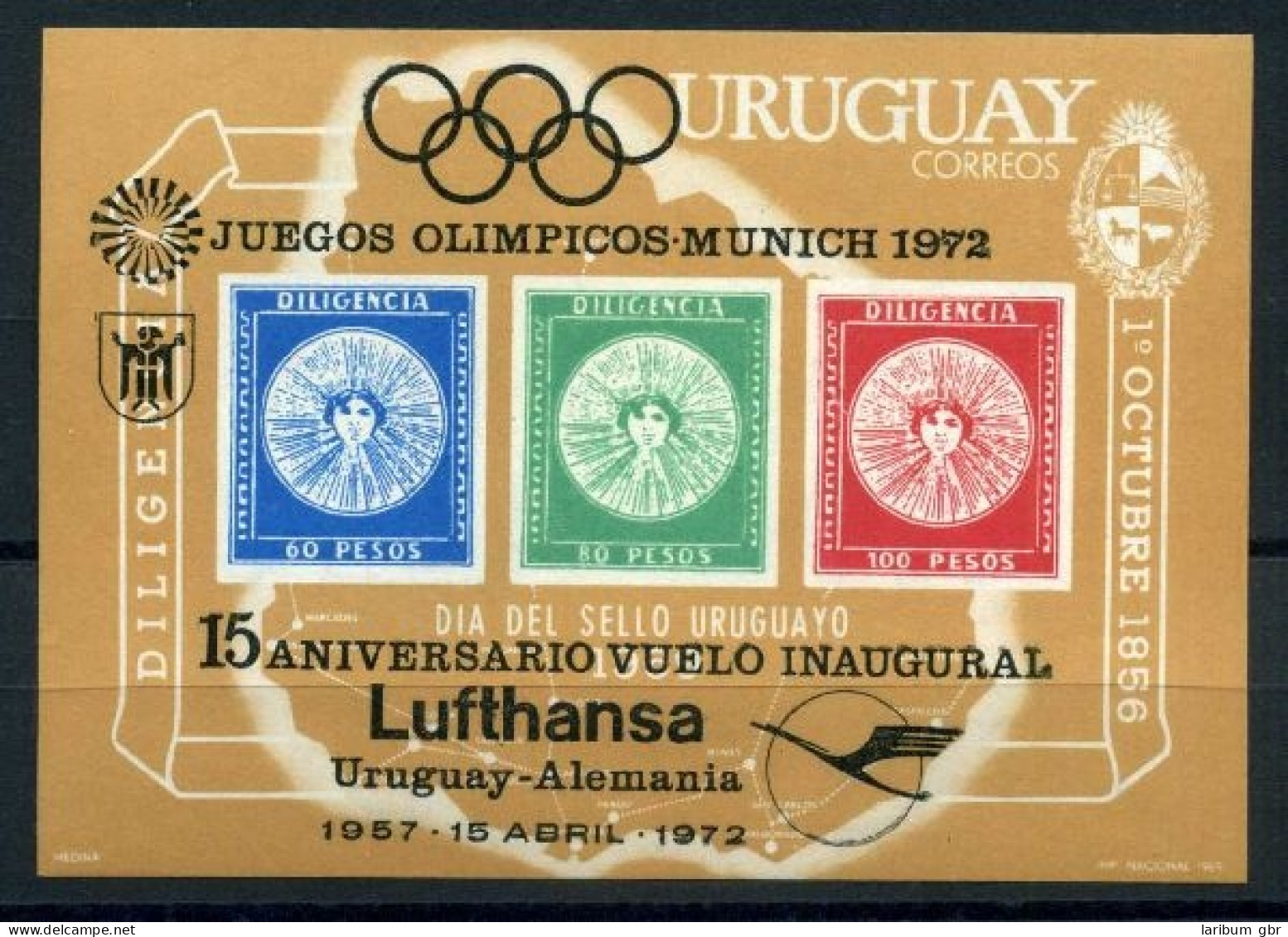Uruguay Block 15 Postfrisch Olympiade 1972 #JG711 - Autres & Non Classés