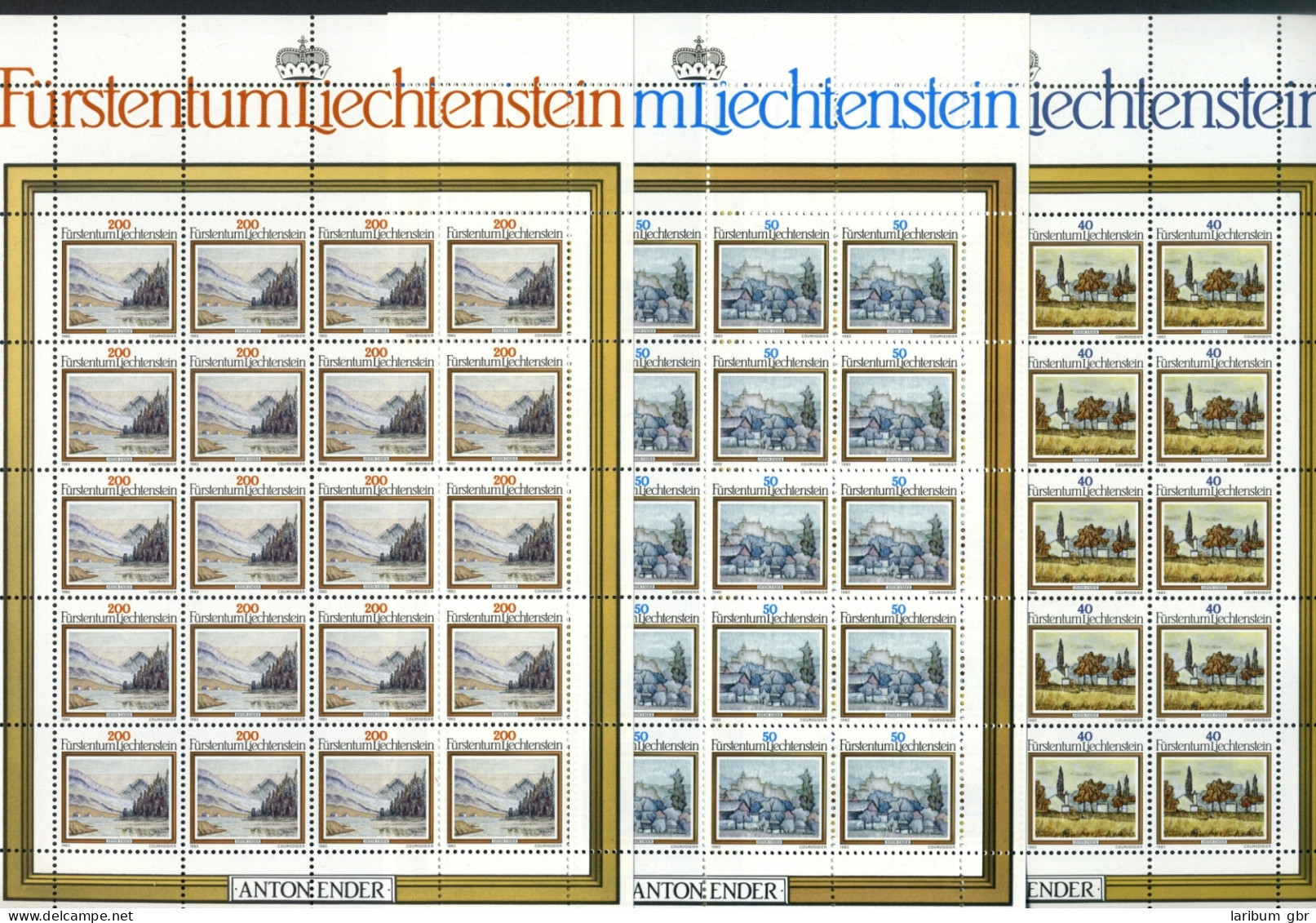 Liechtenstein Kleinbögen 821-823 Postfrisch Landschaft #JE888 - Otros & Sin Clasificación