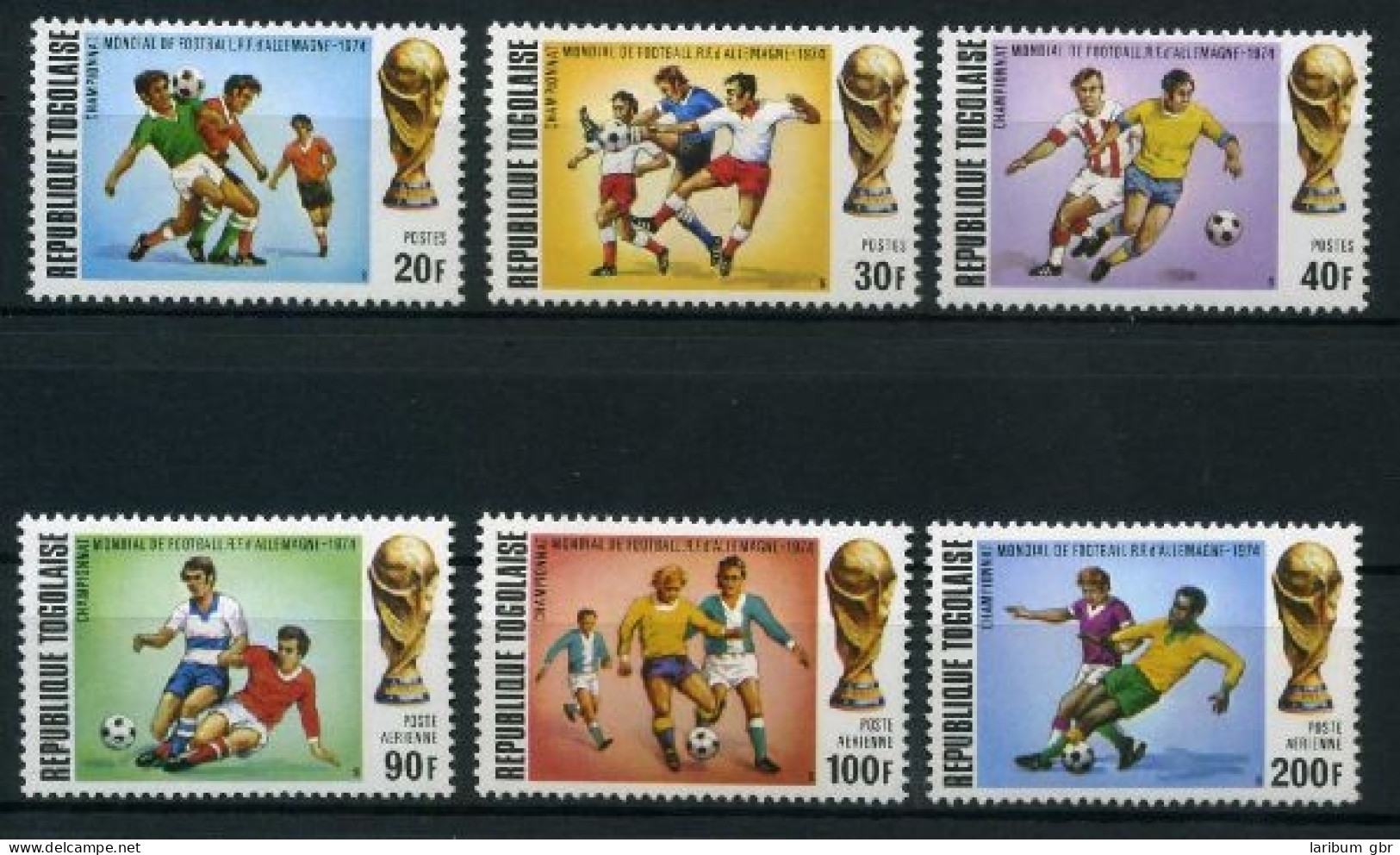 Togo 1017-1022 A Postfrisch Fußball WM 1974 #GE491 - Togo (1960-...)