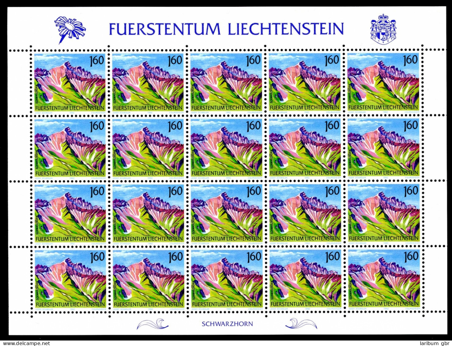 Liechtenstein Kleinbögen 1038 Postfrisch Berge #JE929 - Altri & Non Classificati