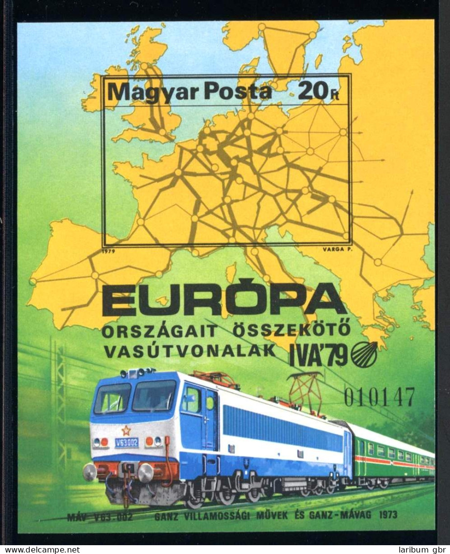 Ungarn Block 137 B Postfrisch Eisenbahn #IU787 - Autres & Non Classés
