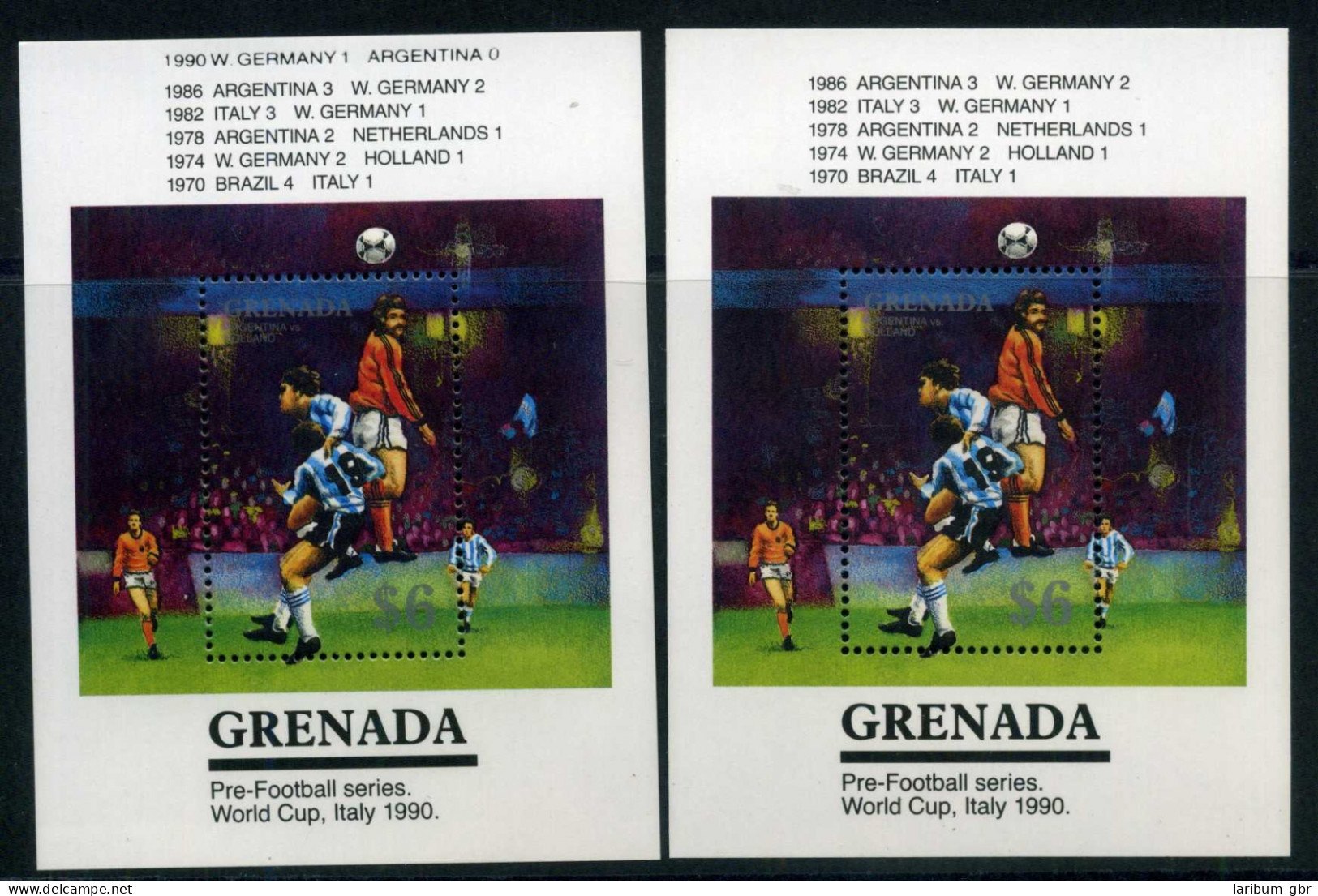 Grenada Block 222+ 261 Postfrisch Fußball #GE449 - Grenada (1974-...)