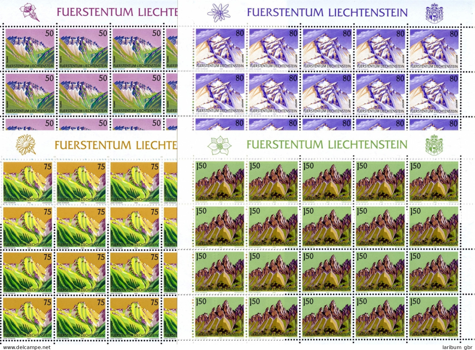 Liechtenstein Kleinbögen 974-977 Postfrisch Berge #JE917 - Andere & Zonder Classificatie