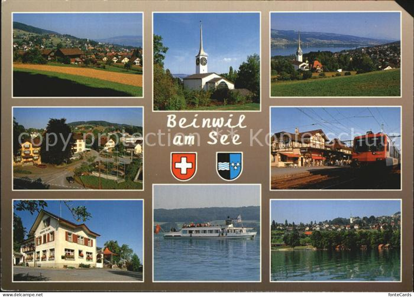 12581426 Beinwil Kirche Eisenbahn Schiff Beinwil - Sonstige & Ohne Zuordnung