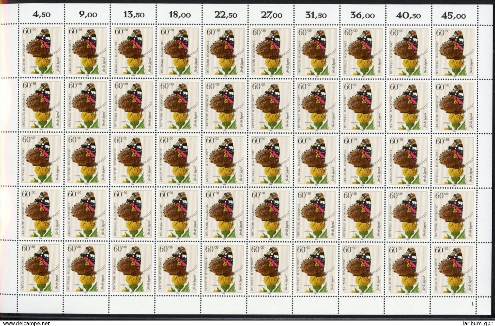 Bund 50er Bogen 1203 Postfrisch Formnummer 1 #KA085 - Andere & Zonder Classificatie