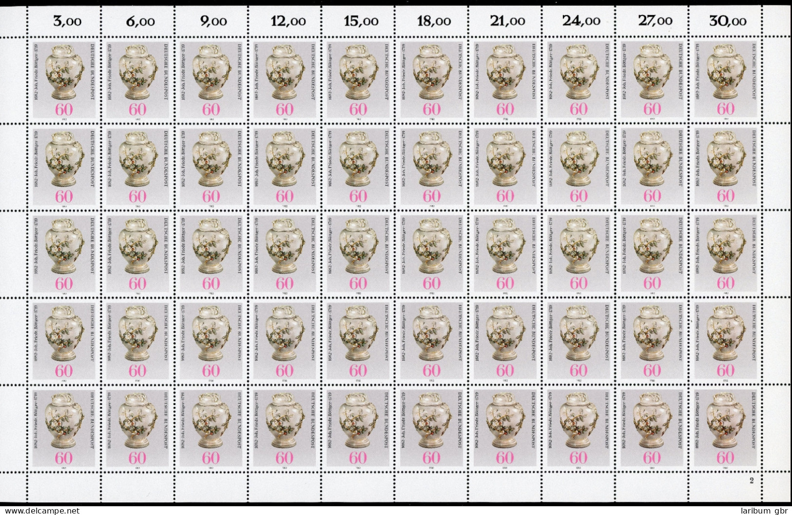 Bund 50er Bogen 1118 Postfrisch Formnummer 2 #KA065 - Andere & Zonder Classificatie