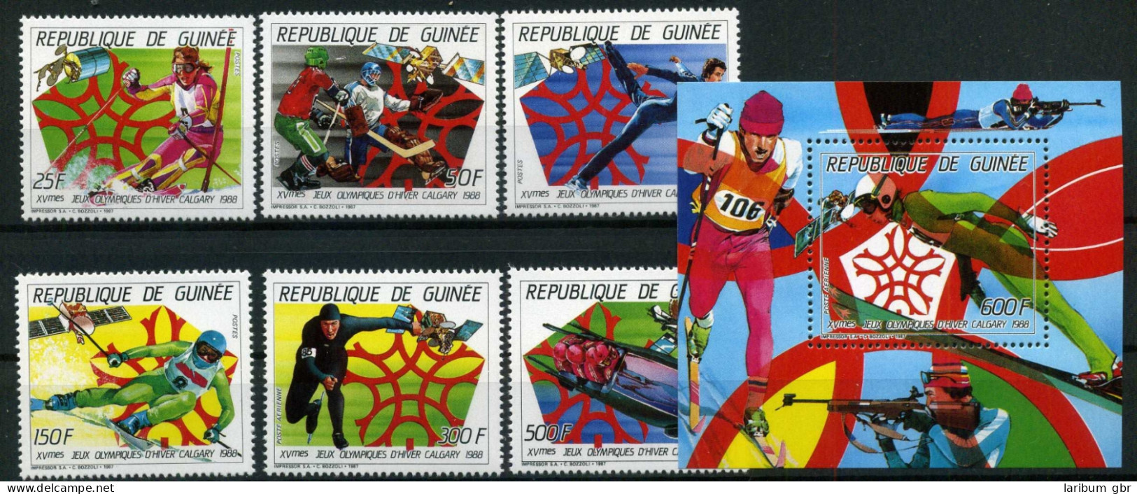 Guinea 1154-1159 + Bl 260 Postfrisch Olympiade #JG741 - República De Guinea (1958-...)