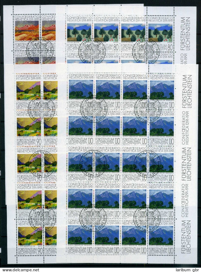 Liechtenstein Kleinbogen 1016-1019 Künstler Ersttagssonderstempel #JG439 - Altri & Non Classificati