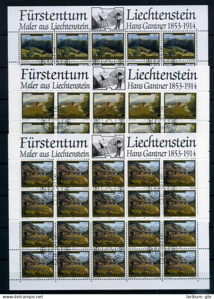 Liechtenstein Kleinbogen 1056-1058 Landschaft Ersttagssonderstempel #JG454 - Sonstige & Ohne Zuordnung