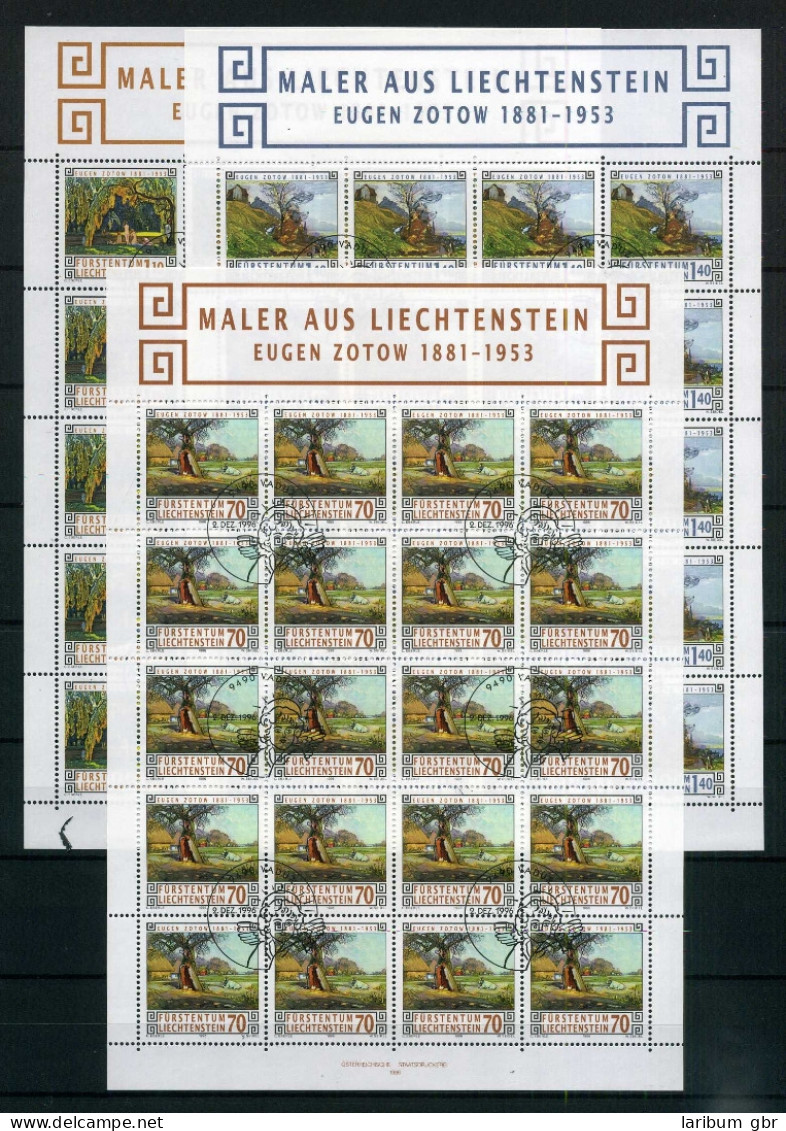 Liechtenstein Kleinbogen 1138-1140 Eugen Zotow Ersttagssonderstempel #JG480 - Altri & Non Classificati