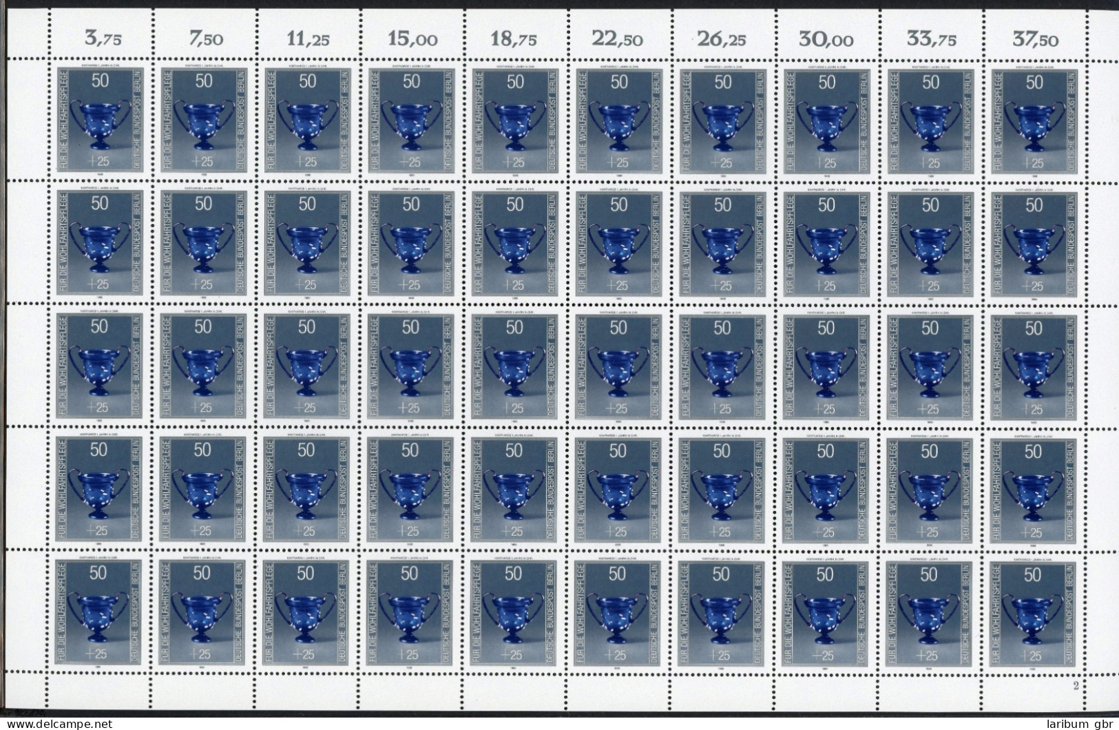 Berlin 50er Bogen 765 Postfrisch Formnummer 2 #KA101 - Autres & Non Classés