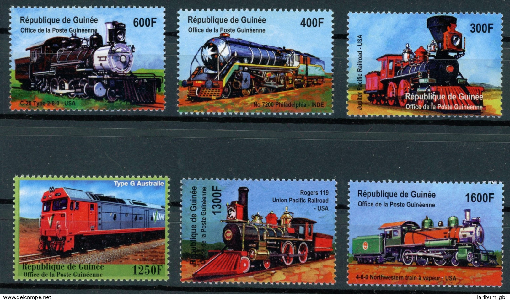 Guinea 3085-3090 Postfrisch Eisenbahn Lokomotive #IU759 - Guinée (1958-...)