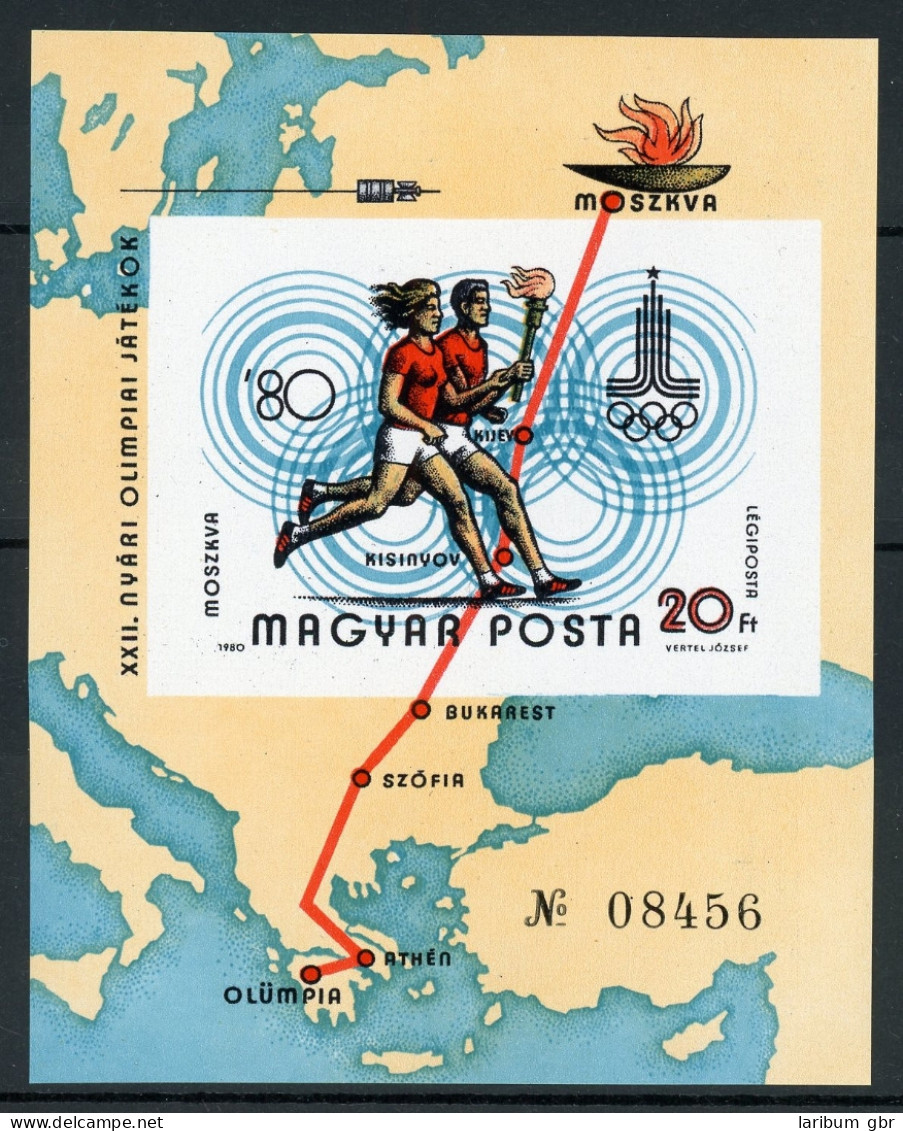 Ungarn Block 142 B Postfrisch Olympiade 1980 Moskau #JJ409 - Otros & Sin Clasificación