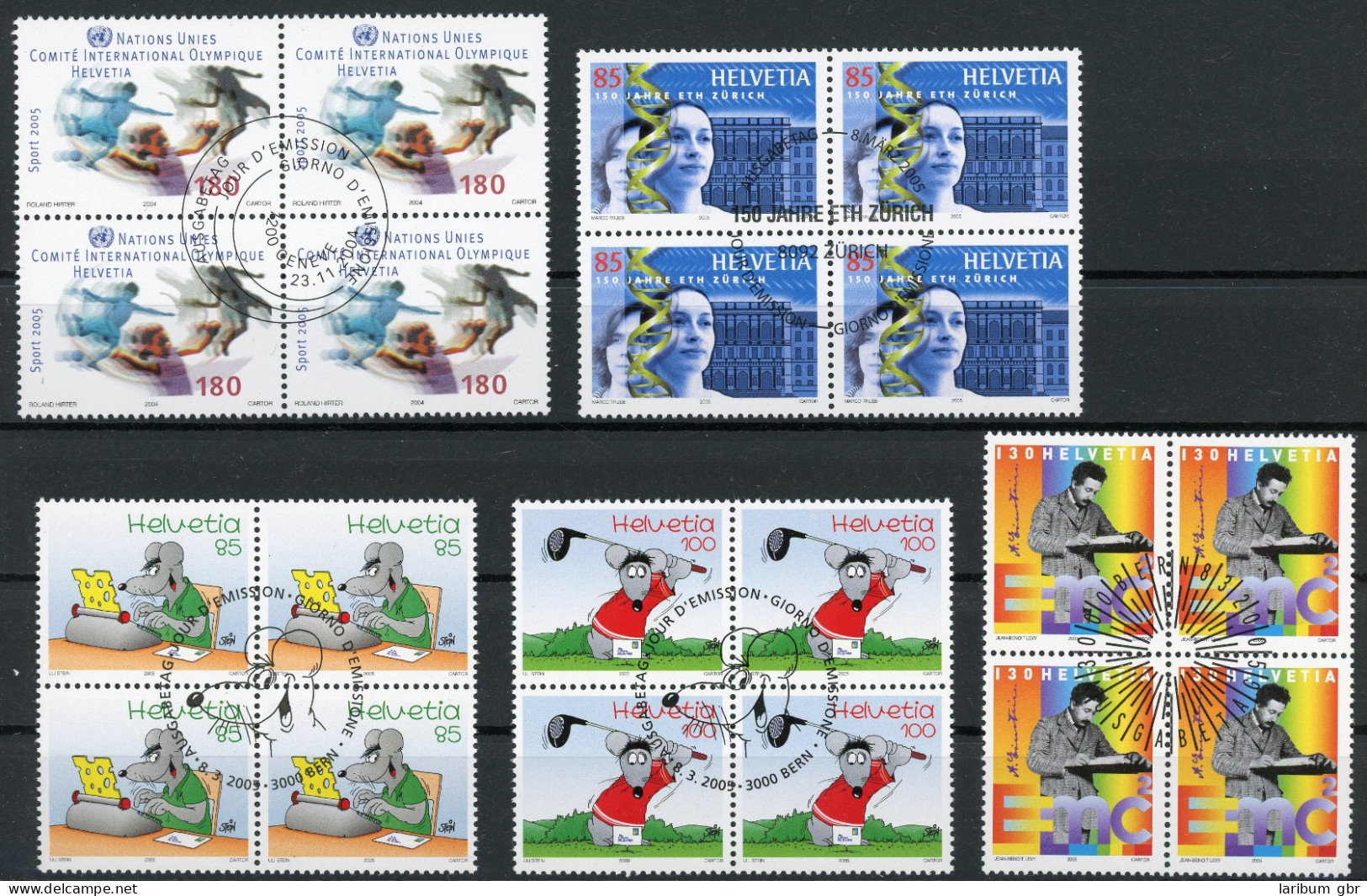 Schweiz Lot 4er Blöcke Ersttagssonderstempel #HD268 - Other & Unclassified