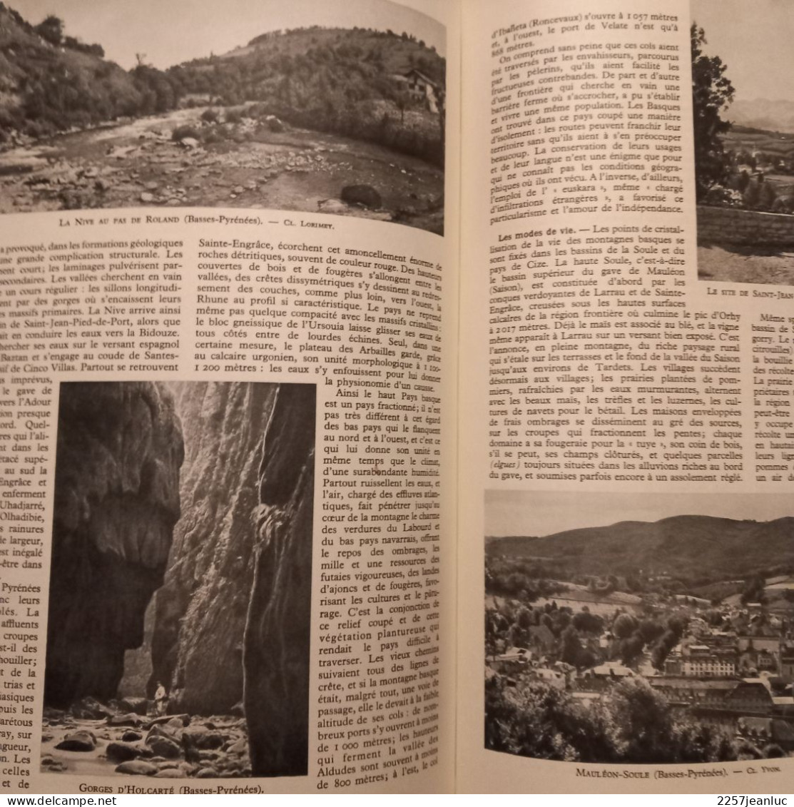 La France * Géographie et Tourisme  Larousse tome 1  et 2 de  1952