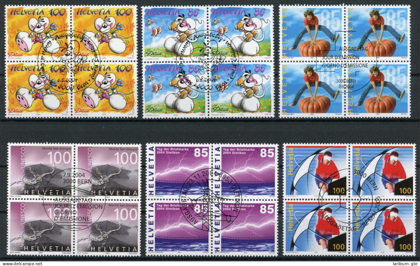 Schweiz Lot 4er Blöcke Ersttagssonderstempel #HD267 - Autres & Non Classés