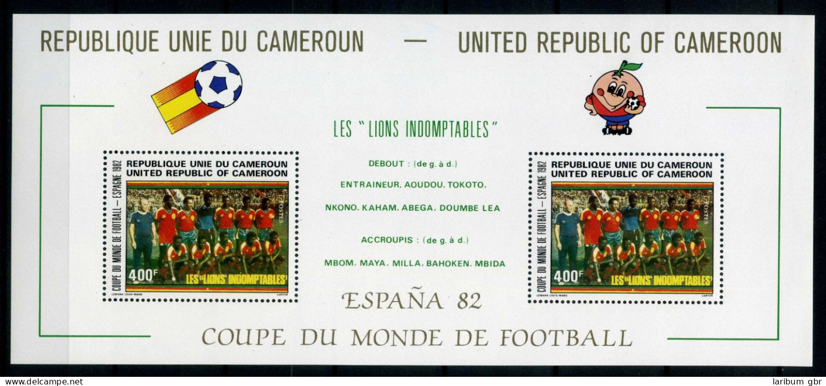 Kamerun Block 20 Postfrisch Fußball #GI517 - Kamerun (1960-...)