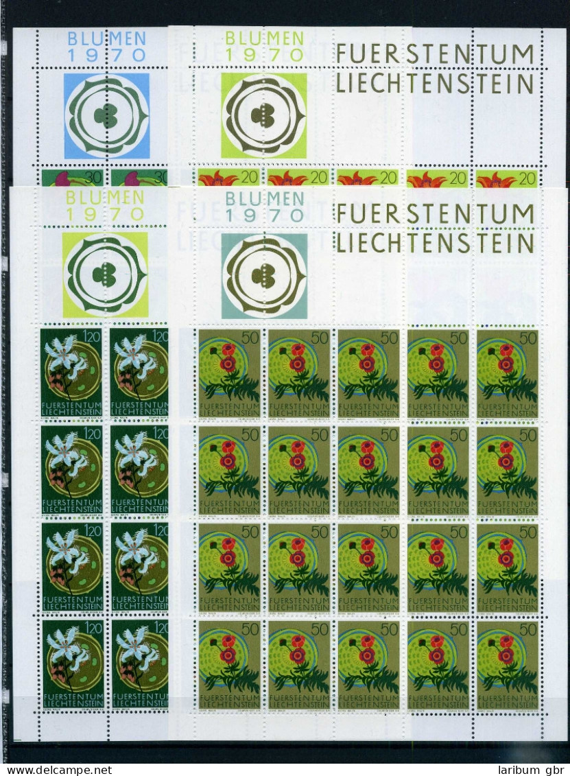 Liechtenstein Kleinbogen 521-524 Postfrisch Blumen #JD378 - Altri & Non Classificati