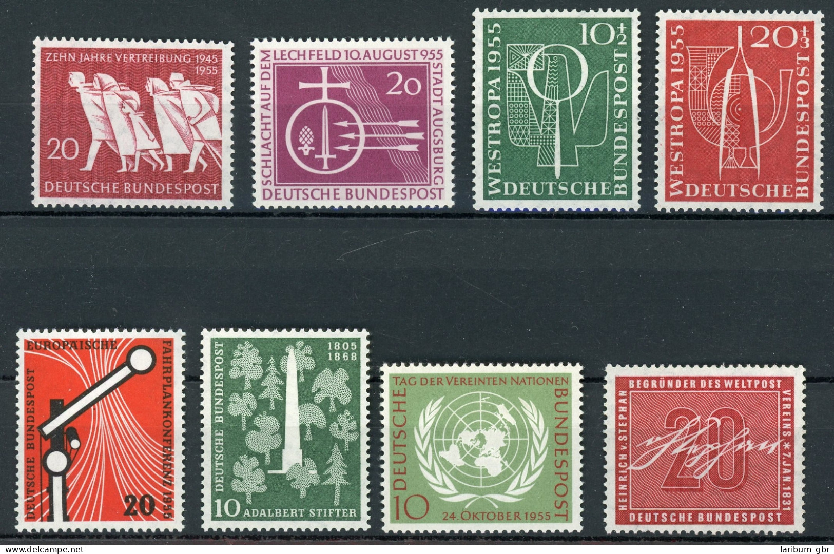 Bund Kleines Lot Marken Aus 1955 + 1956 Postfrisch #HD104 - Altri & Non Classificati