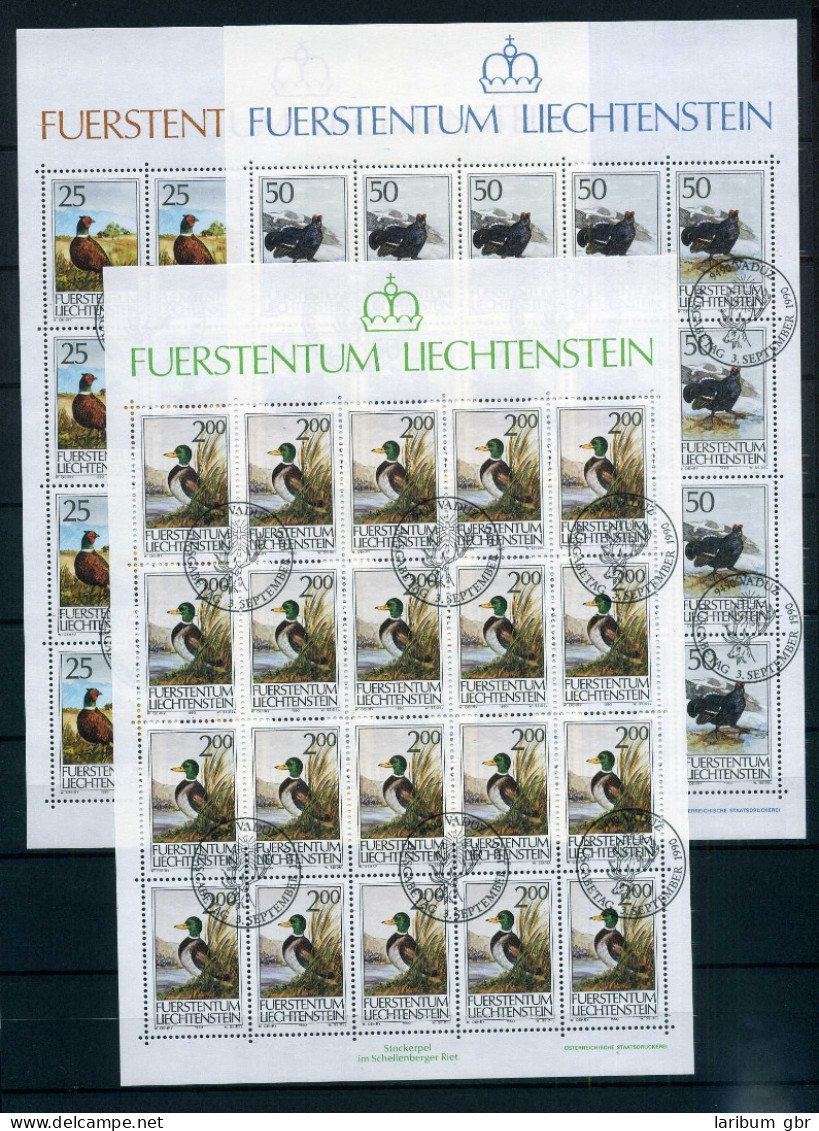 Liechtenstein Kleinbogen 997-999 Vögel Ersttagssonderstempel #JG433 - Sonstige & Ohne Zuordnung