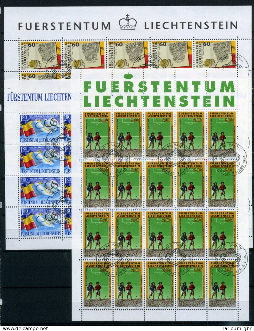 Liechtenstein Kleinbogen 1081-1083 Ersttagssonderstempel #JG463 - Andere & Zonder Classificatie
