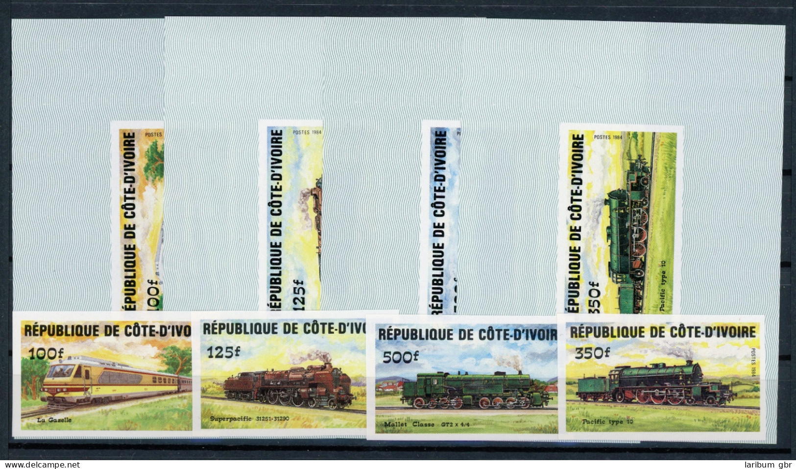 Elfenbeinküste 826-829 + Blockausgaben Postfrisch Eisenbahn #IU757 - Ivory Coast (1960-...)