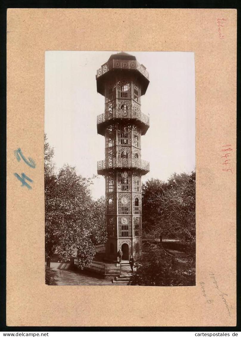 Fotografie Brück & Sohn Meissen, Ansicht Löbau I. Sa., Blick Auf Den Friedrich-August Turm Auf Dem Löbauer Berg  - Orte
