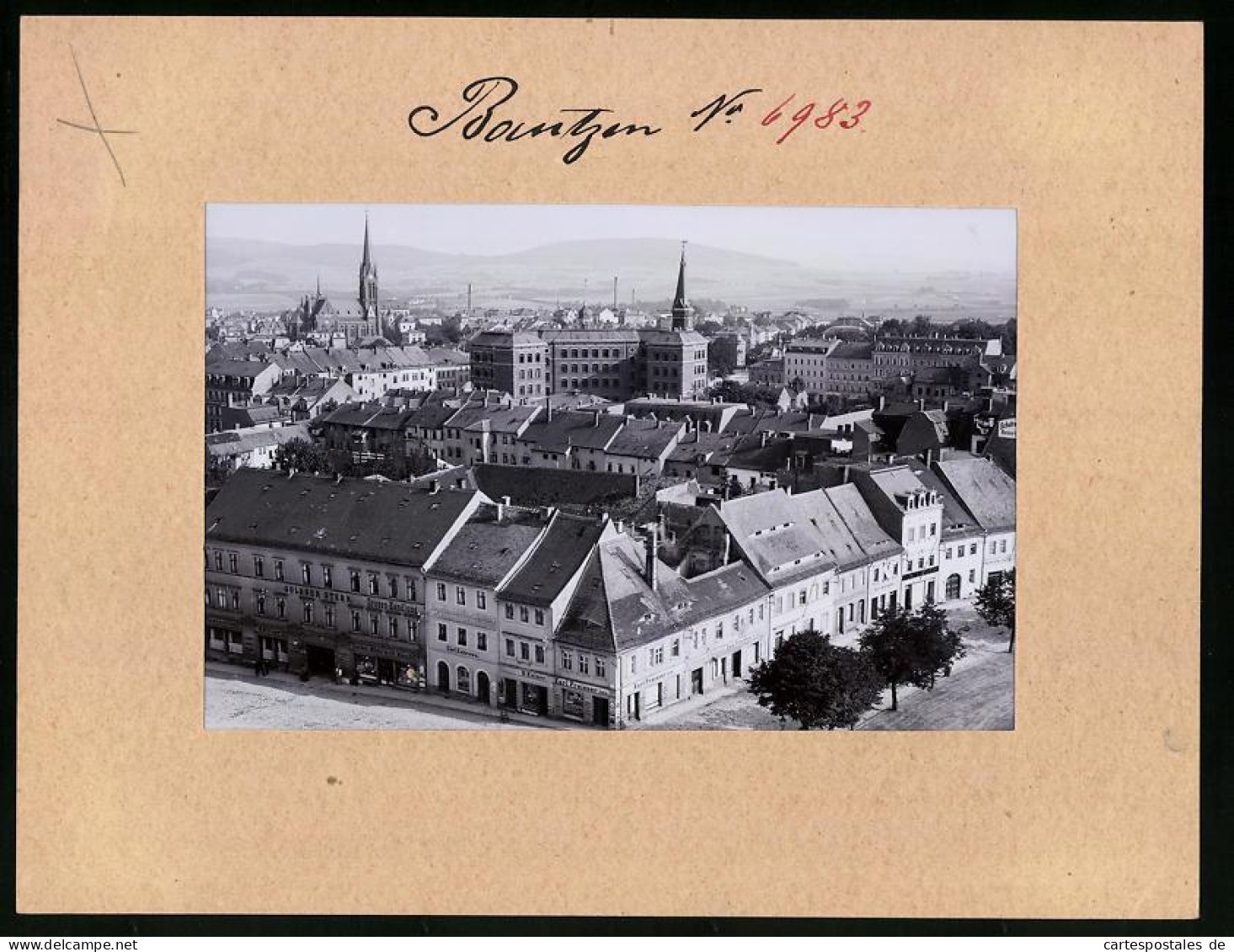 Fotografie Brück & Sohn Meissen, Ansicht Bautzen, Blick Auf Die Stadt Vom Reichenturm, Restaurant Goldener Stern  - Lugares