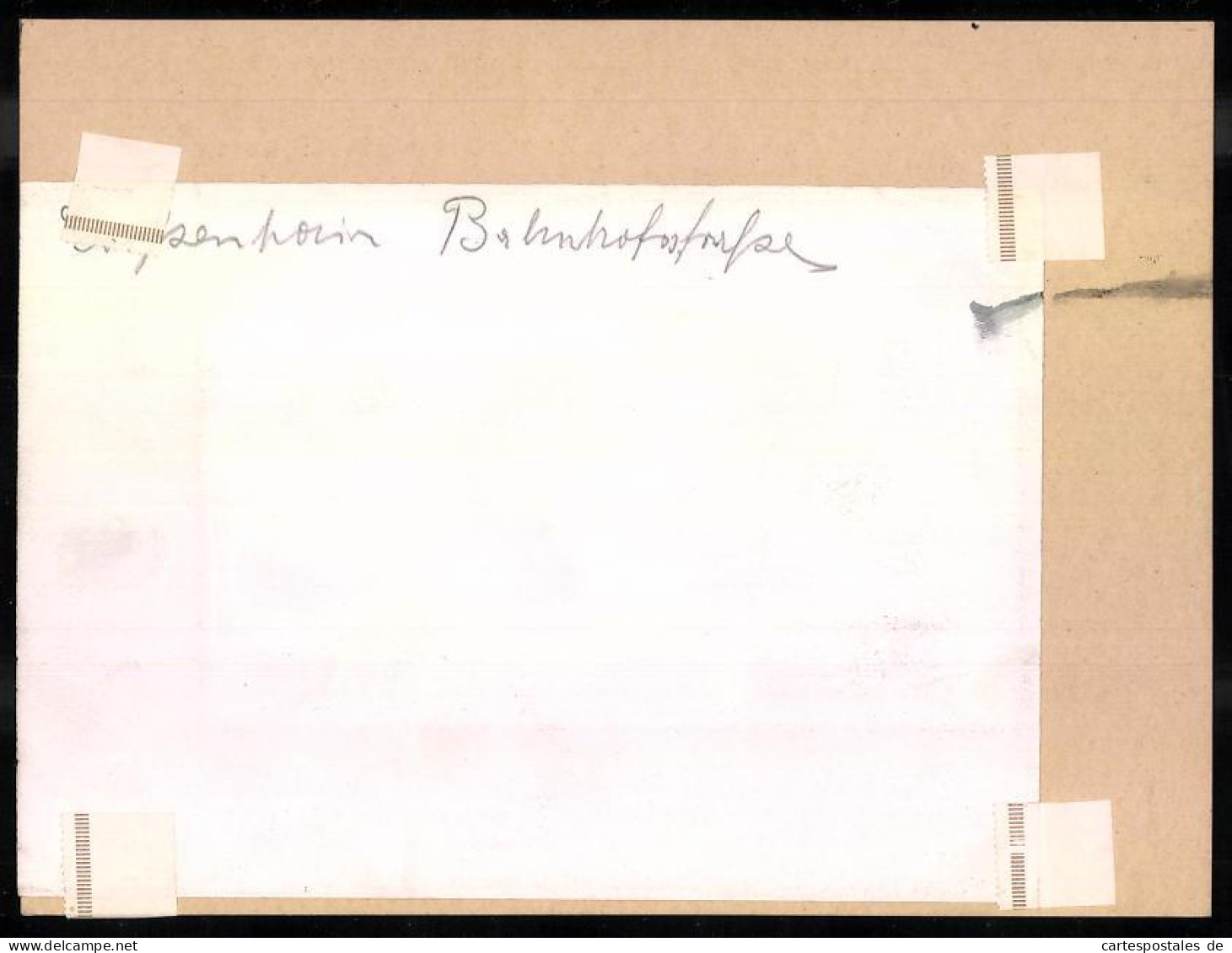 Fotografie Brück & Sohn Meissen, Ansicht Grossenhain, Blick In Die Bahnhofstrasse, Kaiserliches Postamt, Bierkutsche  - Orte