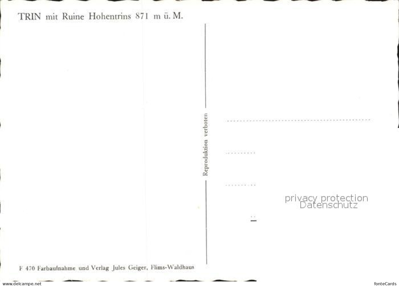 12504316 Trin Mit Ruine Hohentrins Trin - Sonstige & Ohne Zuordnung