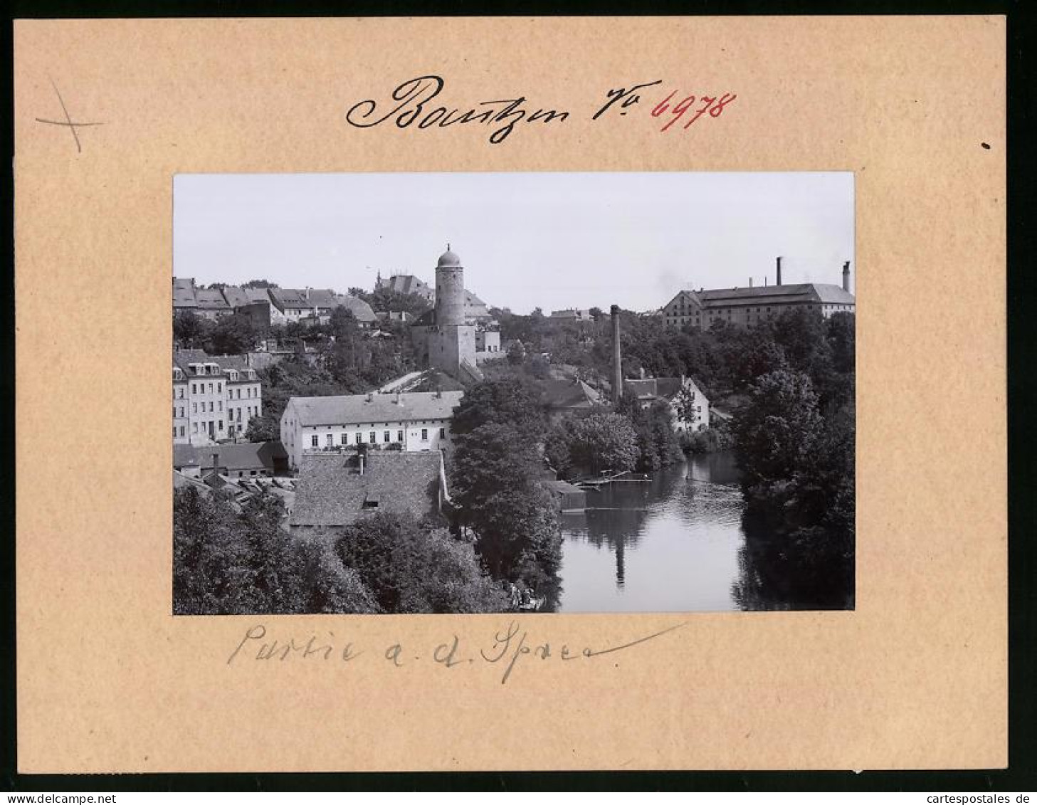 Fotografie Brück & Sohn Meissen, Ansicht Bautzen, Spree Partie Mit Blick Auf Die Brauerei Und Neutor-Brück  - Lugares