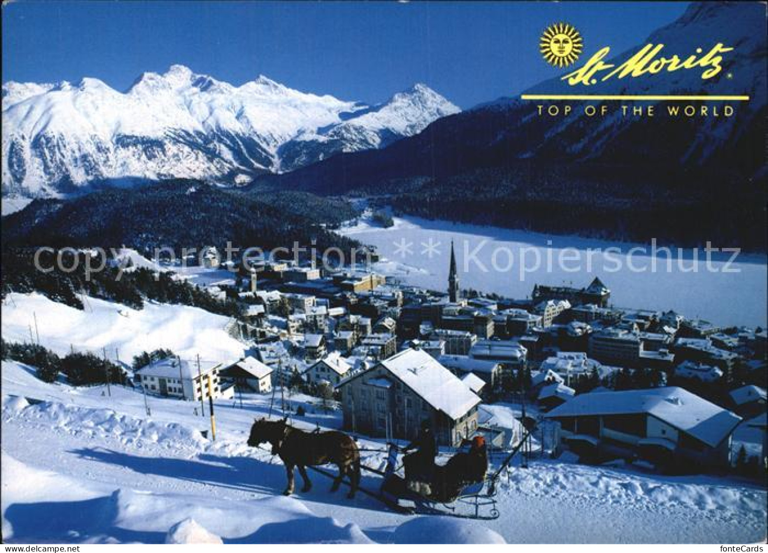 12502366 St Moritz GR Panorama Pferdeschlitten St. Moritz - Other & Unclassified