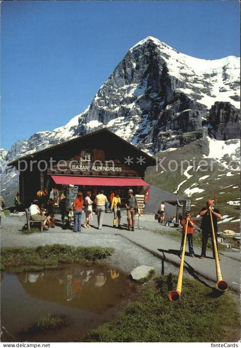 12495646 Kleine Scheidegg Interlaken Bazar Alpengruss Mit Eiger Alphoerner Klein - Sonstige & Ohne Zuordnung