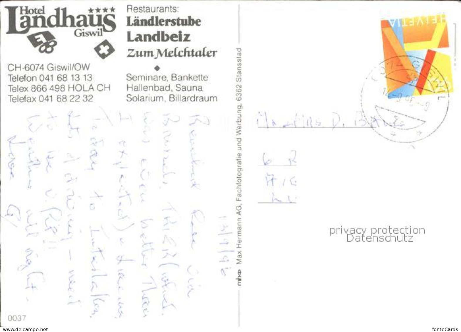 12480856 Giswil Hotel Landhaus Giswil Laendlerstube Landbeiz Zum Melchthaler Gis - Other & Unclassified