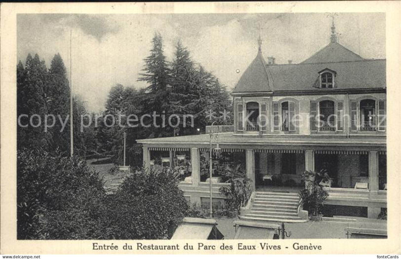 12476326 Geneve GE Eingang Restaurant Parc Eaux Vives Geneve - Andere & Zonder Classificatie