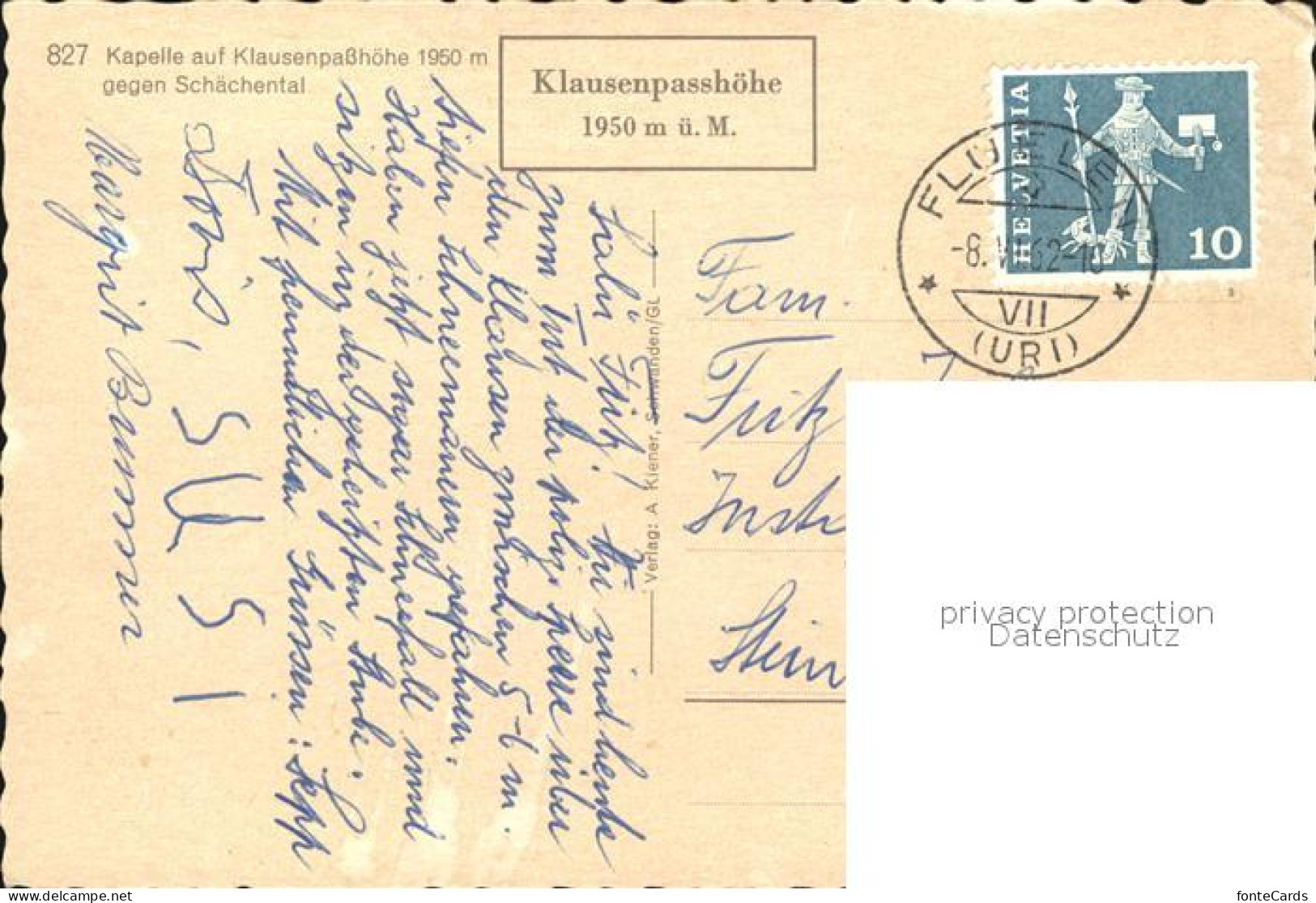 12476196 Klausenpasshoehe Kapelle Gegen Schaechental Klausen - Altri & Non Classificati