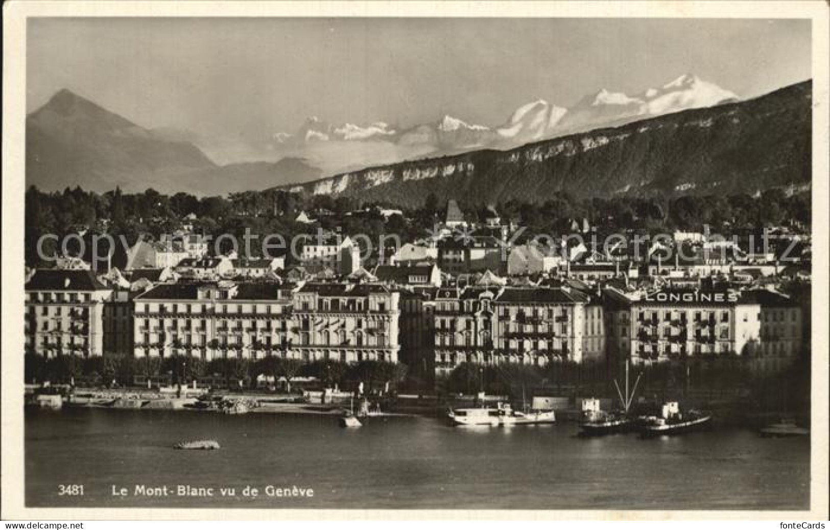 12474366 Geneve GE Partie Am See Mit Mont Blanc Geneve - Sonstige & Ohne Zuordnung