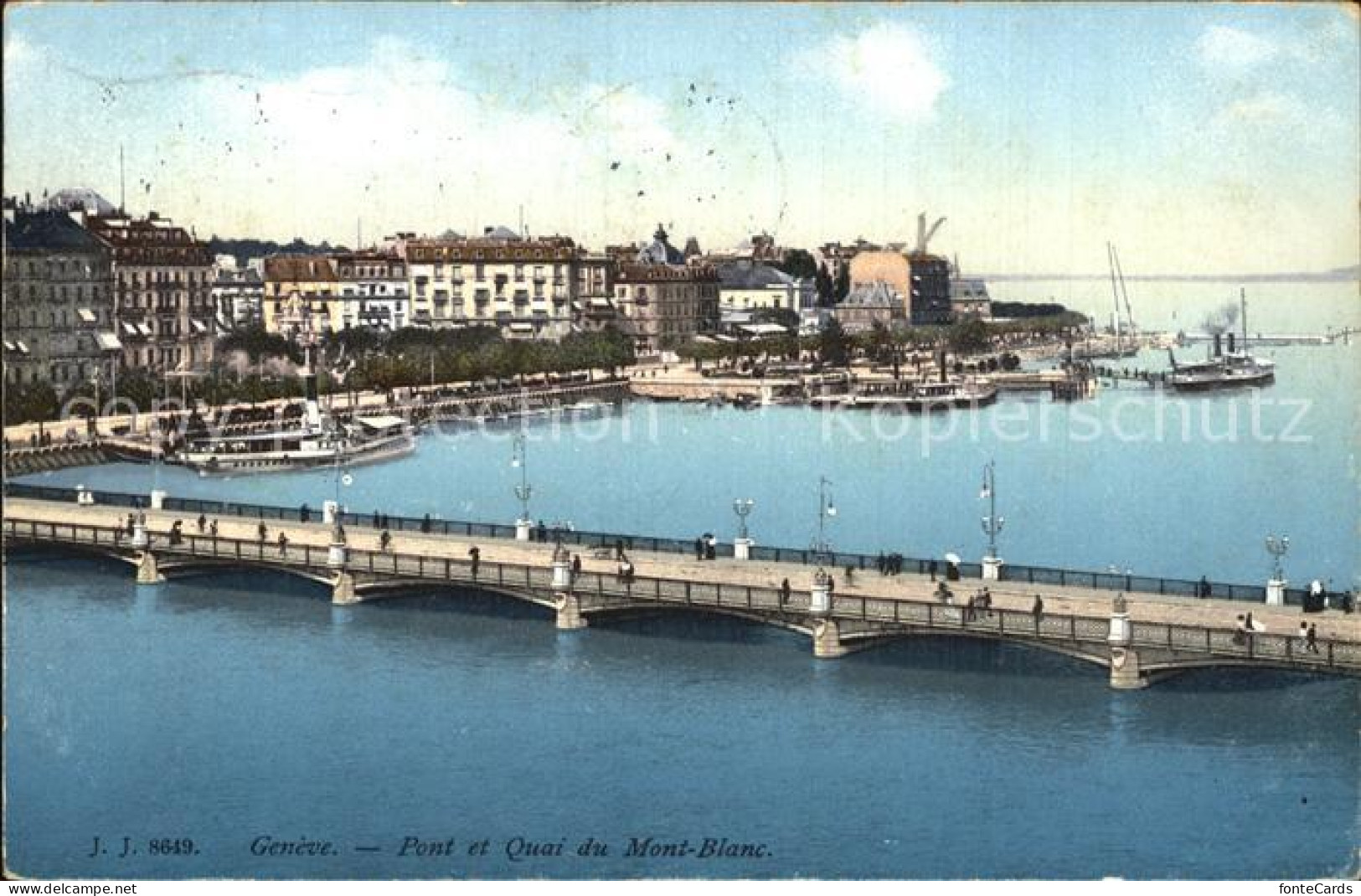 12474326 Geneve GE Pont Et Quai Du Mont Blanc Geneve - Autres & Non Classés