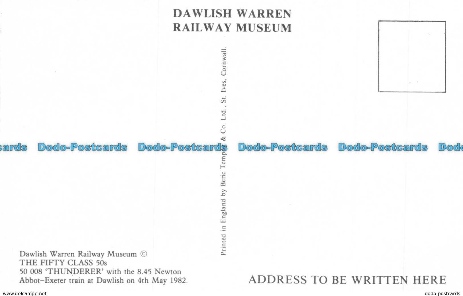 R082306 Dawlish Warren Railway Museum. The Fifty Class 50s 50 008 Thunderer With - Mundo