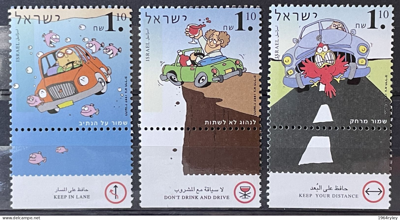 ISRAEL - MNH** - 1997 -  # 1432/1434 - Ongebruikt (met Tabs)