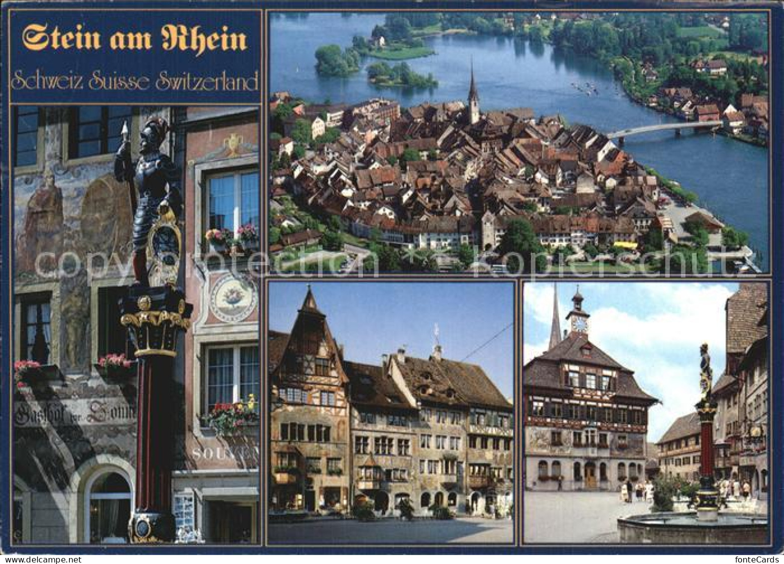 12467136 Stein Rhein Teilansichten Altstadt Brunnen Fliegeraufnahme Stein Am Rhe - Altri & Non Classificati