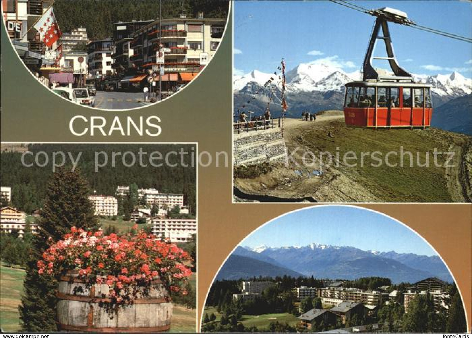 12462746 Crans-Montana Seilbahn Und Ortspartie Crans-sur-Sierre  - Altri & Non Classificati