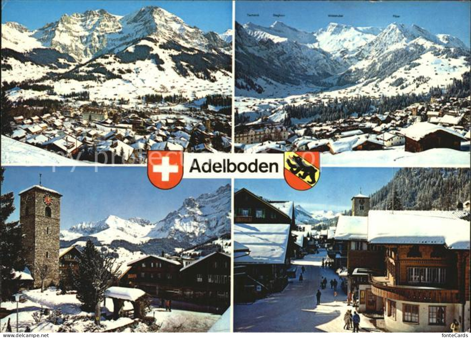 12459646 Adelboden Turm Ortsansichten Panorama Adelboden BE - Autres & Non Classés