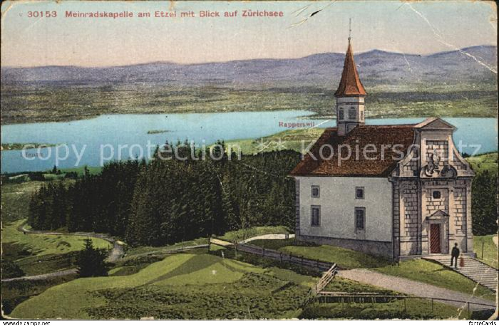 12459566 Etzel St Meinrad Kapelle Blick Zuerichsee Etzel (St. Meinrad) - Autres & Non Classés