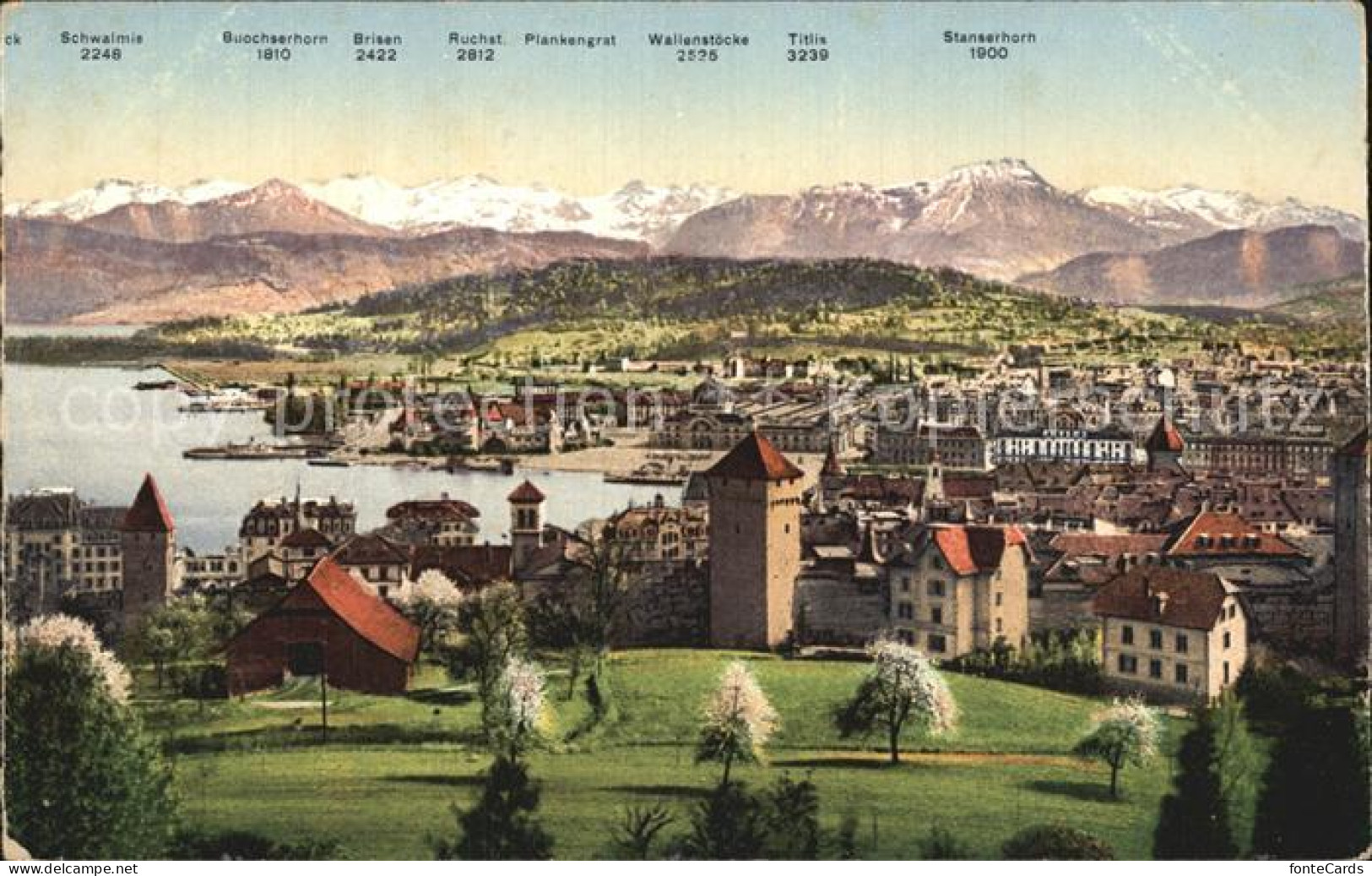 12459426 Luzern LU Panorama Bergkette Luzern - Andere & Zonder Classificatie