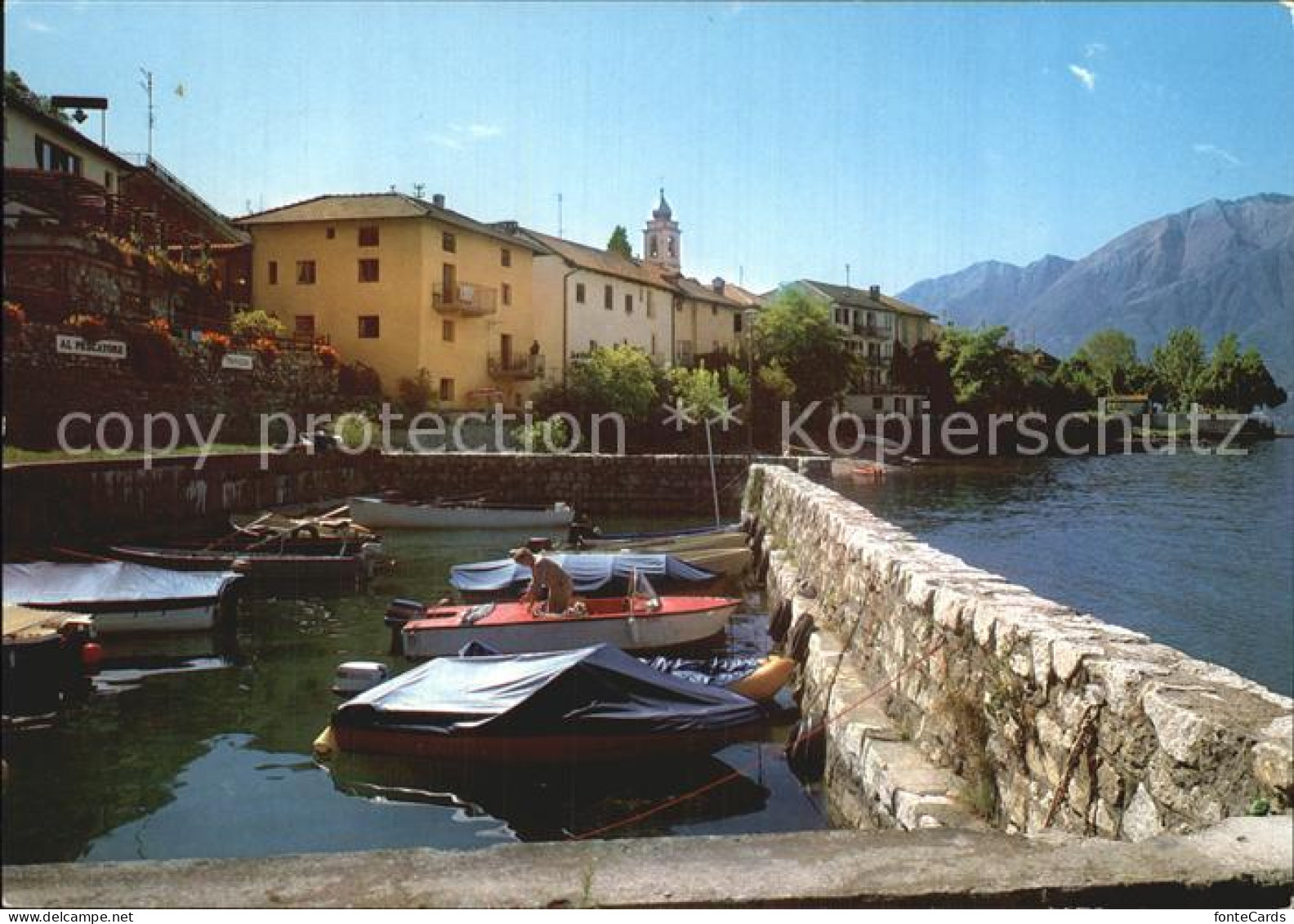 12454636 Gerra Gambarogno Lago Maggiore Bootshafen Gerra - Other & Unclassified