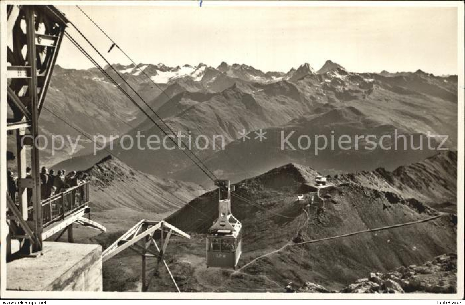 12424276 Weissfluhgipfel Luftseilbahn Silvrettagebiet Alpenpanorama Weissfluhgip - Andere & Zonder Classificatie